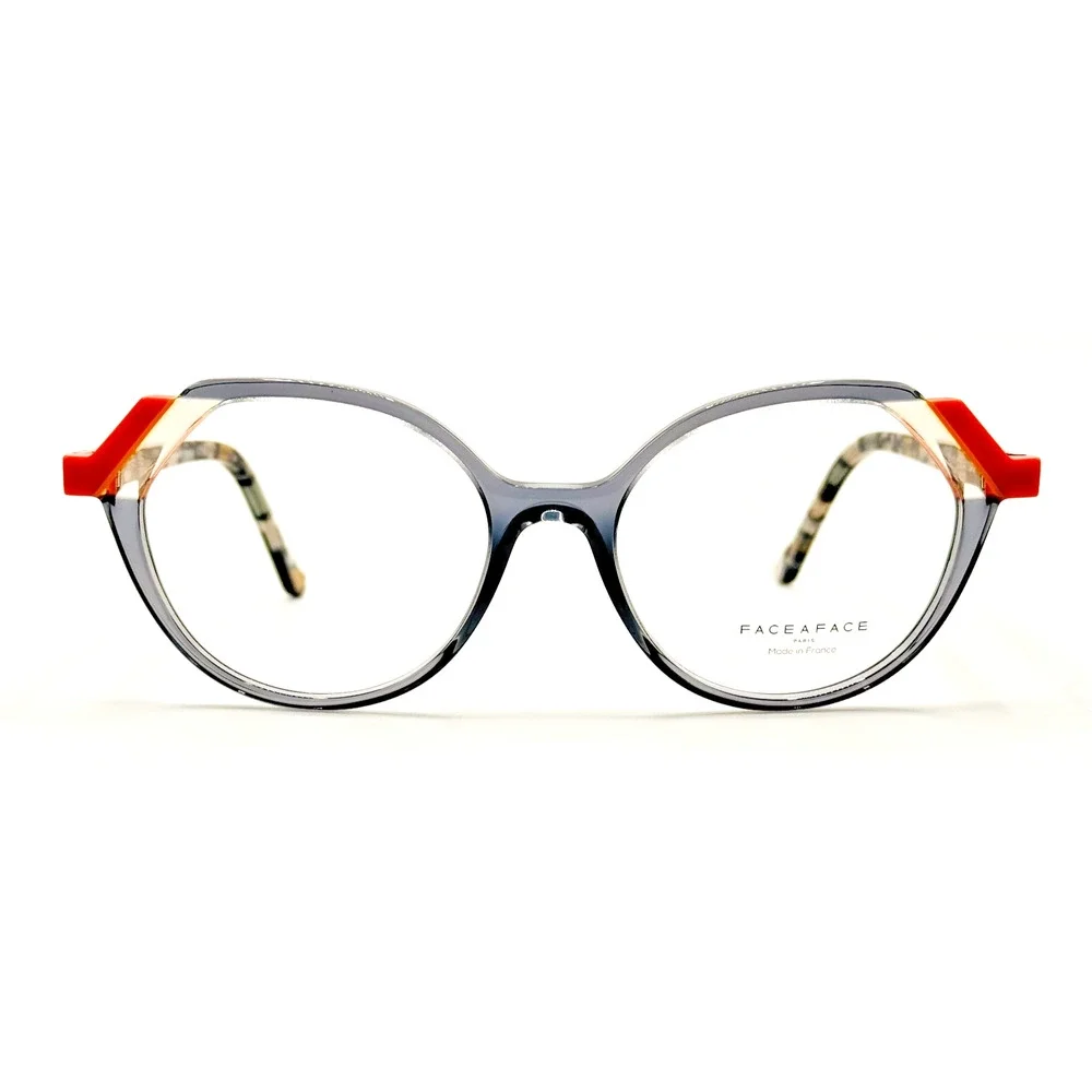 Face a Face Eyeglass Frames MOVES 2 4012 Blue Gray Handmade Frame 52-17-142 NEW